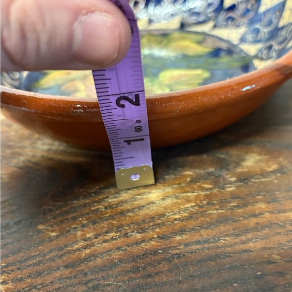 Vintage Handcrafted Floral Ceramic Bowl - Picture 8 of 8